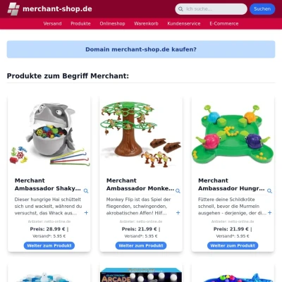 Screenshot merchant-shop.de