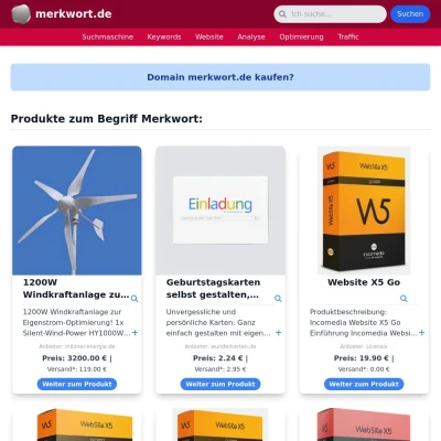 Screenshot merkwort.de
