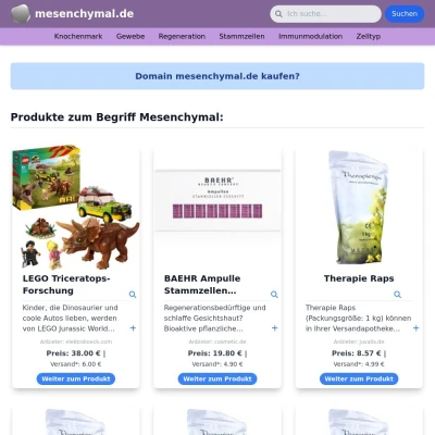 Screenshot mesenchymal.de