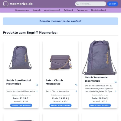 Screenshot mesmerize.de