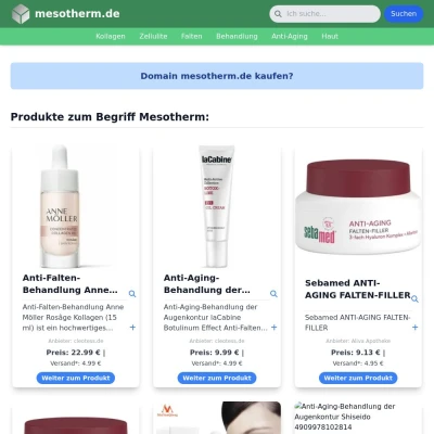Screenshot mesotherm.de