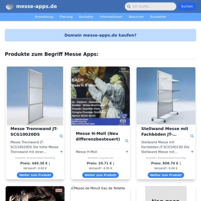Screenshot messe-apps.de