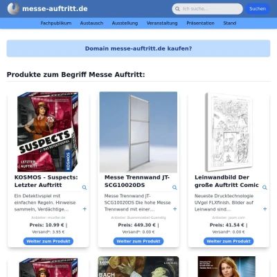 Screenshot messe-auftritt.de