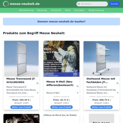 Screenshot messe-neuheit.de