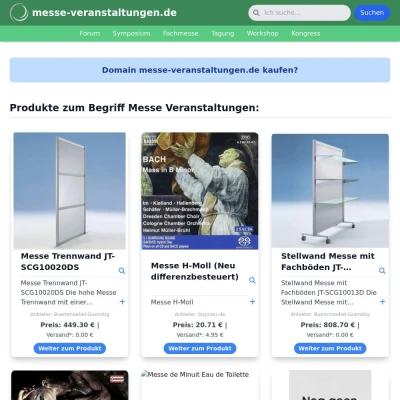 Screenshot messe-veranstaltungen.de