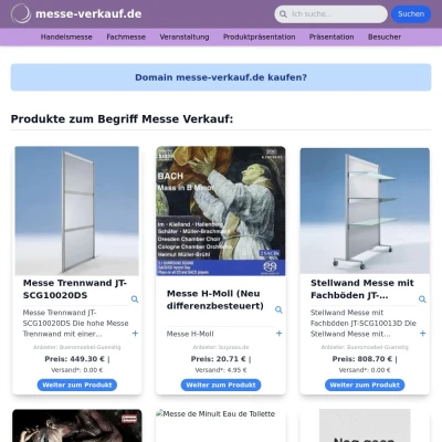 Screenshot messe-verkauf.de