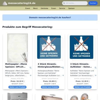 Screenshot messecatering24.de