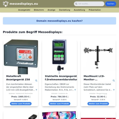 Screenshot messedisplays.eu