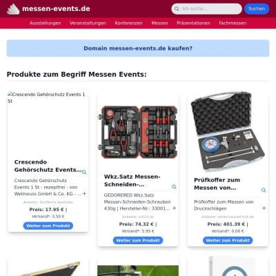 Screenshot messen-events.de