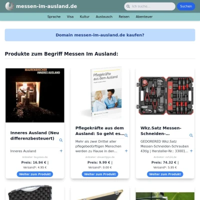 Screenshot messen-im-ausland.de