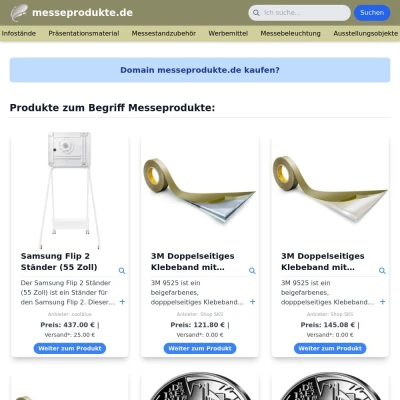 Screenshot messeprodukte.de