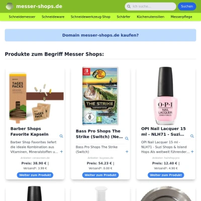 Screenshot messer-shops.de