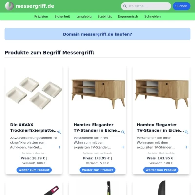 Screenshot messergriff.de