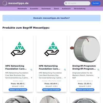 Screenshot messetipps.de