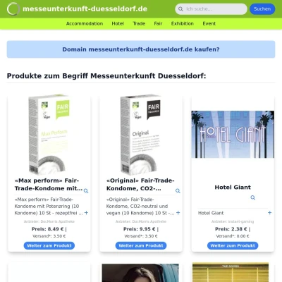 Screenshot messeunterkunft-duesseldorf.de