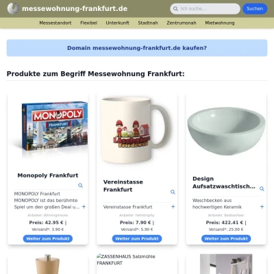 Screenshot messewohnung-frankfurt.de