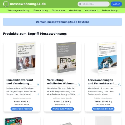 Screenshot messewohnung24.de