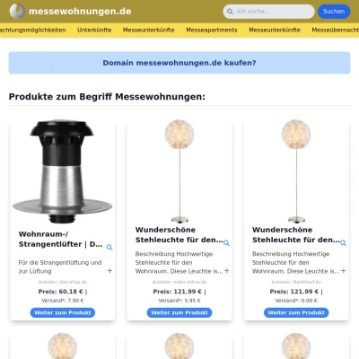 Screenshot messewohnungen.de