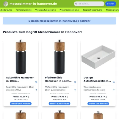 Screenshot messezimmer-in-hannover.de