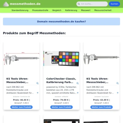 Screenshot messmethoden.de