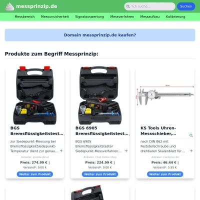 Screenshot messprinzip.de