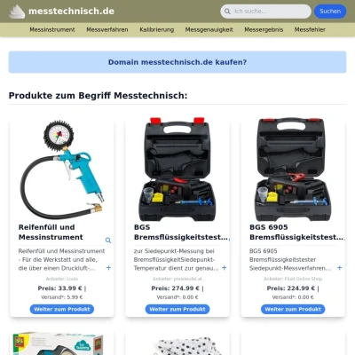 Screenshot messtechnisch.de