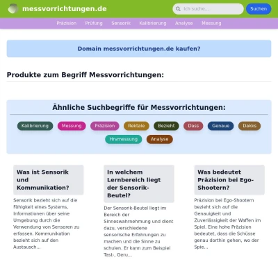 Screenshot messvorrichtungen.de