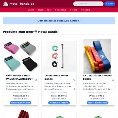 Screenshot metal-bands.de