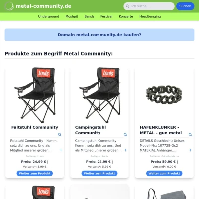 Screenshot metal-community.de