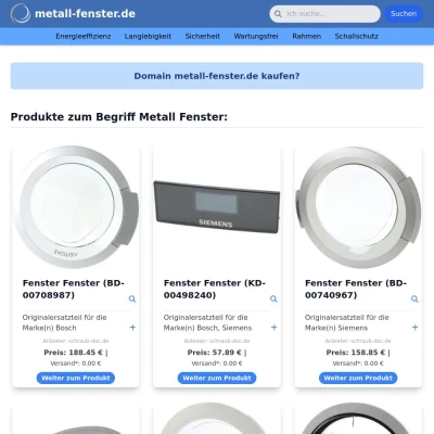 Screenshot metall-fenster.de