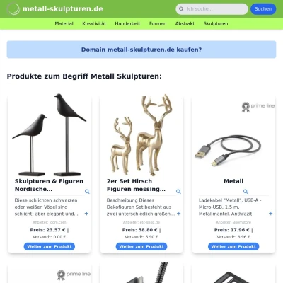 Screenshot metall-skulpturen.de