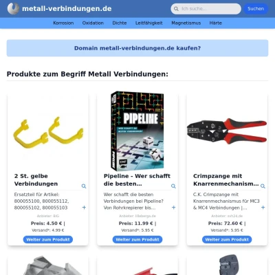 Screenshot metall-verbindungen.de