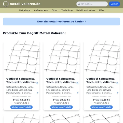 Screenshot metall-volieren.de