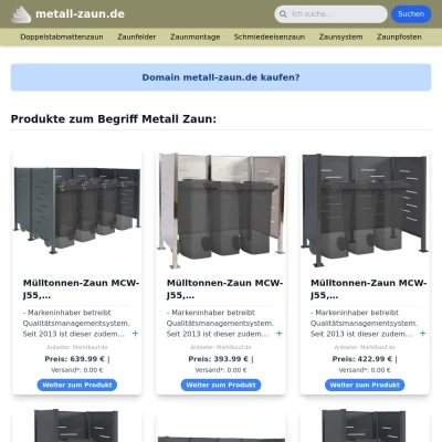 Screenshot metall-zaun.de