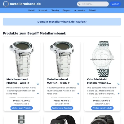 Screenshot metallarmband.de