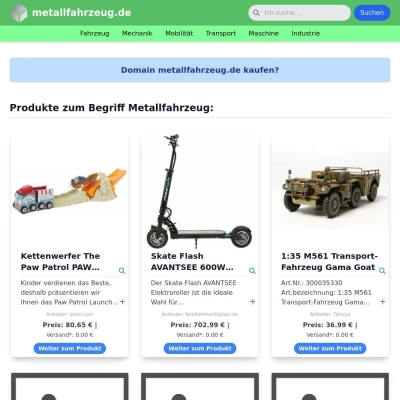 Screenshot metallfahrzeug.de