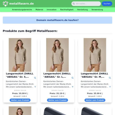Screenshot metallfasern.de