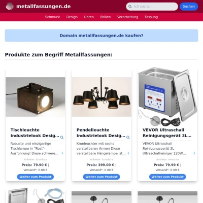 Screenshot metallfassungen.de