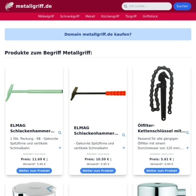 Screenshot metallgriff.de