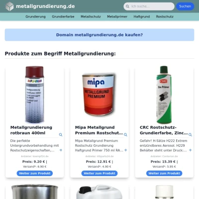 Screenshot metallgrundierung.de