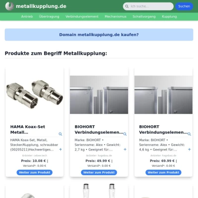 Screenshot metallkupplung.de