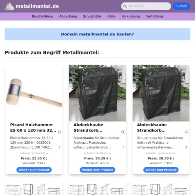 Screenshot metallmantel.de