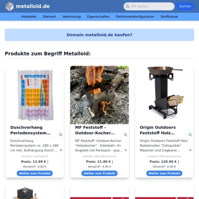 Screenshot metalloid.de