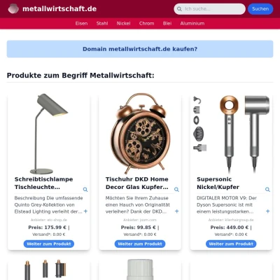 Screenshot metallwirtschaft.de