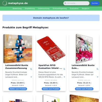 Screenshot metaphyse.de