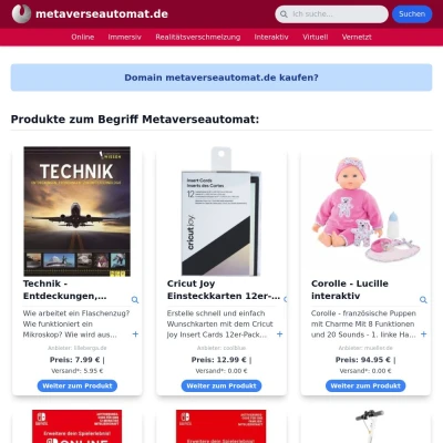 Screenshot metaverseautomat.de