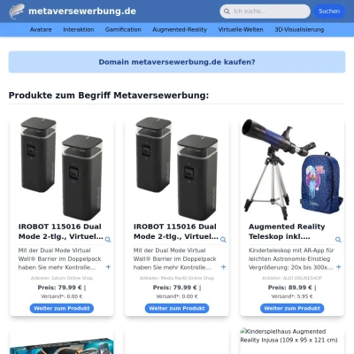 Screenshot metaversewerbung.de