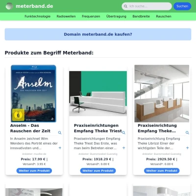Screenshot meterband.de