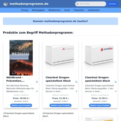 Screenshot methadonprogramm.de