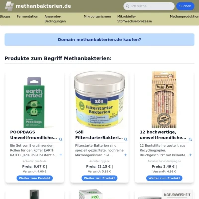 Screenshot methanbakterien.de